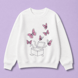 Butterflies in a Box Embroidery Design | Cute Pink Butterfly Machine Embroidery Pattern thumbnail 7