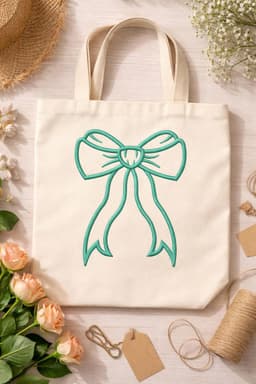 Christmas Bow Embroidery Designs Bundle, Coquette Ribbon Machine Files (Instant Download) thumbnail 3