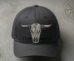 Bull Skull Embroidery Design, Western Cowboy Embroidery File, Longhorn Skull Digital Download thumbnail 3