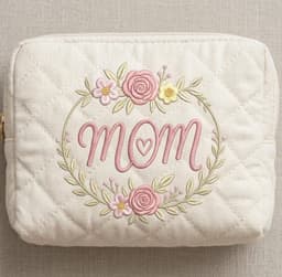 Mom Embroidery Design – Mother’s Day Floral Wreath Appliqué, 4 Sizes, Instant Download thumbnail 3